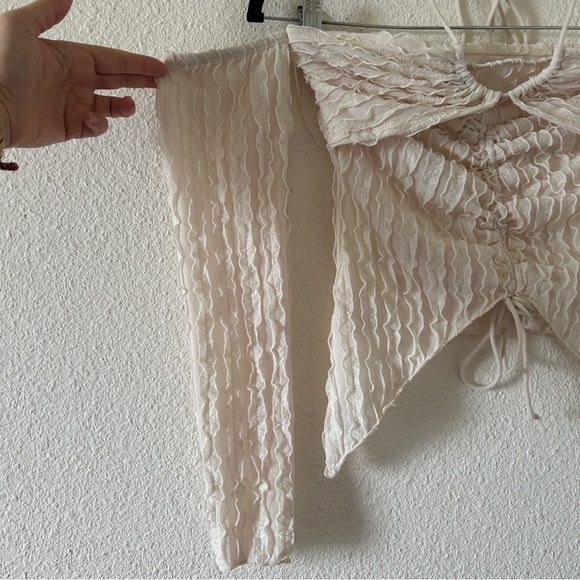 Whimsical Off shoulder Top Fits S/M Halter Neck Fairy cottagecore Coquette West - Picture 4 of 6